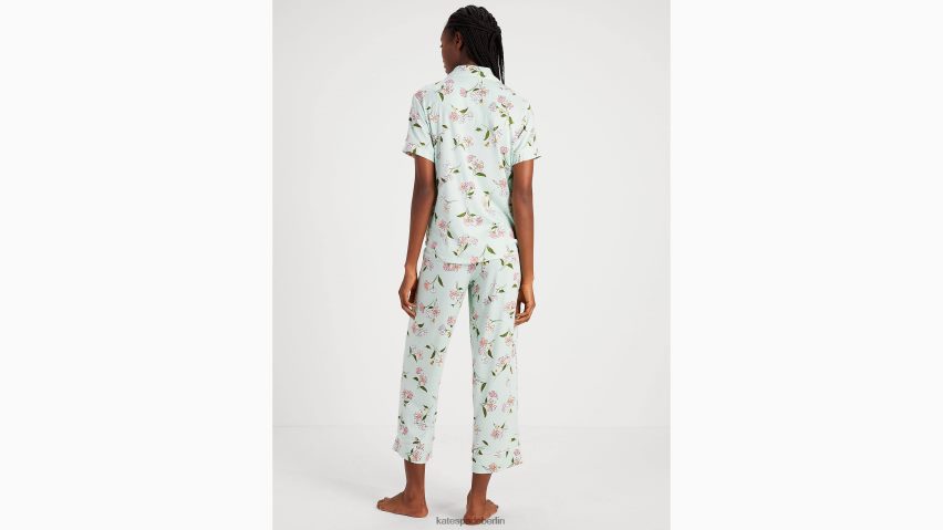 de Kate Spade Frauen Ernte-Pyjama-Set Frosch-Blumendruck NB82J2828 Bekleidung