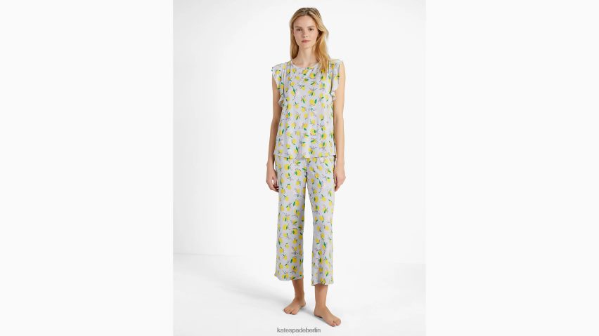 de Kate Spade Frauen Ernte-Pyjama-Set Zitronenwurf NB82J2824 Bekleidung