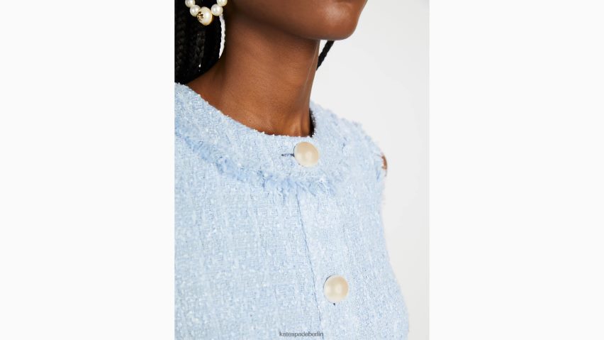 de Kate Spade Frauen Etuikleid aus Tweed blasse Hortensie NB82J2774 Bekleidung