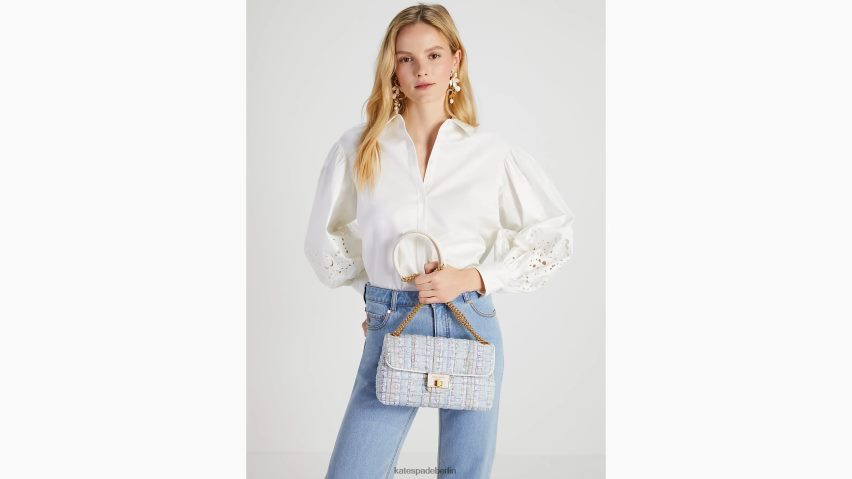 de Kate Spade Frauen Evelyn Tweed mittelgroße wandelbare Umhängetasche multi NB82J2283 Zubehör