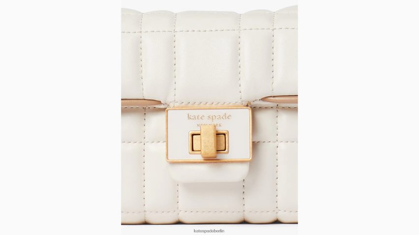 de Kate Spade Frauen Evelyn gesteppte Umhängetasche mit kleiner Schulterpartie Elfenbein NB82J2232 Zubehör