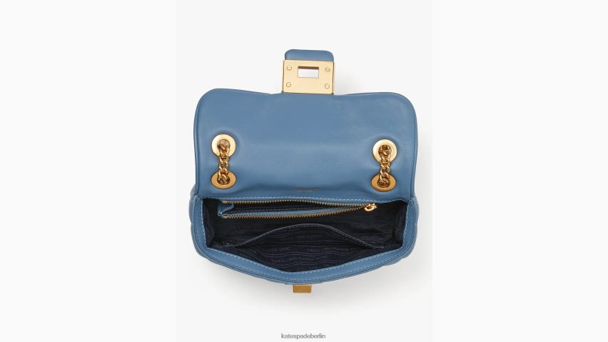 de Kate Spade Frauen Evelyn gesteppte Umhängetasche mit kleiner Schulterpartie Mantablau NB82J2231 Zubehör