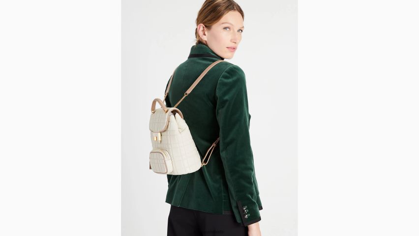 de Kate Spade Frauen Evelyn gesteppter kleiner Rucksack Elfenbein NB82J2289 Zubehör