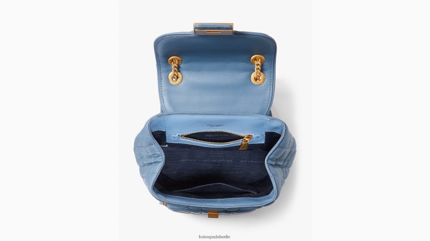 de Kate Spade Frauen Evelyn gesteppter kleiner Rucksack Mantablau NB82J2288 Zubehör