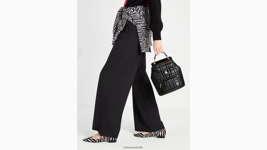 de Kate Spade Frauen Evelyn gesteppter kleiner Rucksack Schwarz NB82J2290 Zubehör