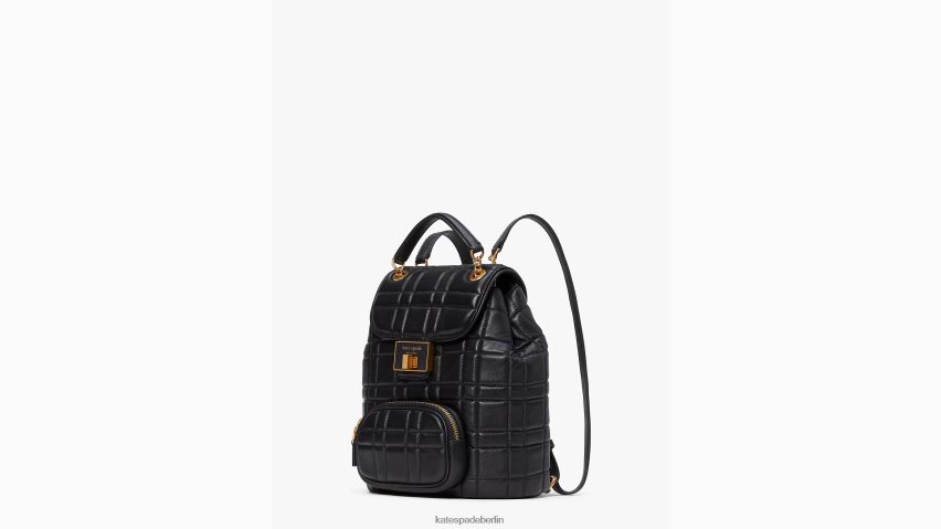 de Kate Spade Frauen Evelyn gesteppter kleiner Rucksack Schwarz NB82J2290 Zubehör