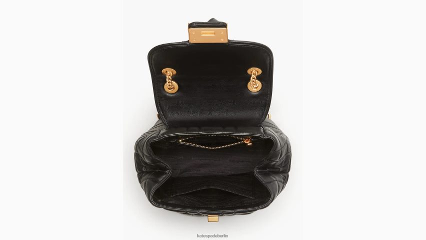 de Kate Spade Frauen Evelyn gesteppter kleiner Rucksack Schwarz NB82J2290 Zubehör