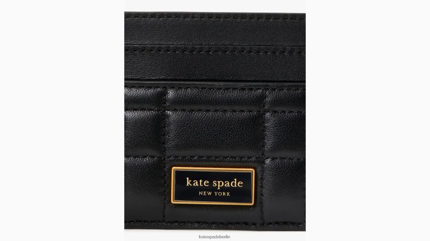 de Kate Spade Frauen Evelyn gestepptes Kartenetui Schwarz NB82J2391 Zubehör