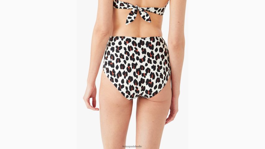 de Kate Spade Frauen Fiji-Katzen-Bikinihose mit hoher Taille Schwarz NB82J2934 Bekleidung