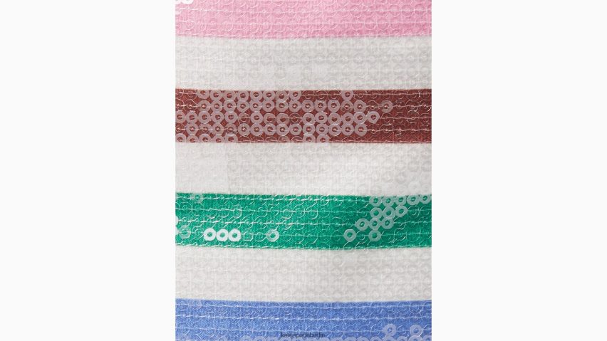 de Kate Spade Frauen Fischerhut mit Streifen und Pailletten im Adventure-Stil Creme mlti NB82J21313 Zubehör