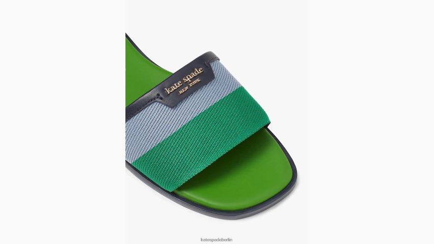 de Kate Spade Frauen Flash-Slide-Sandalen Grün blau NB82J2497 Schuhwerk