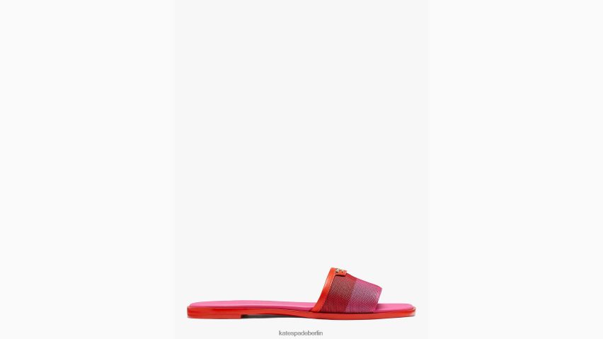 de Kate Spade Frauen Flash-Slide-Sandalen festliche rosa/erbstücktomate NB82J2498 Schuhwerk