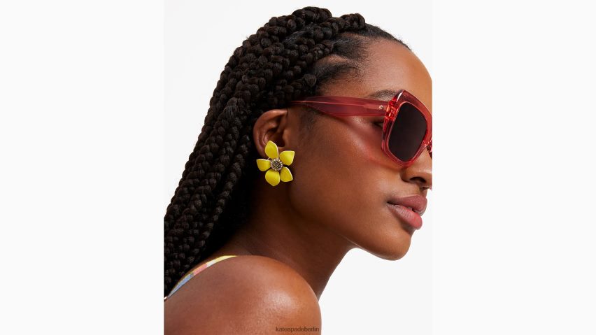 de Kate Spade Frauen Flower-Power-Ledernieten gelbes Multi NB82J21014 Zubehör