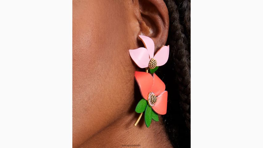 de Kate Spade Frauen Flower-Power-Lederohrringe rot multi NB82J21015 Zubehör