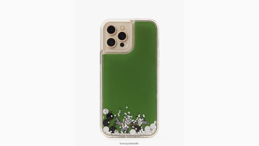 de Kate Spade Frauen Flüssigglitzernde Zebra-Hülle für das iPhone 13 Pro Max schwarz-multi NB82J21449 Zubehör