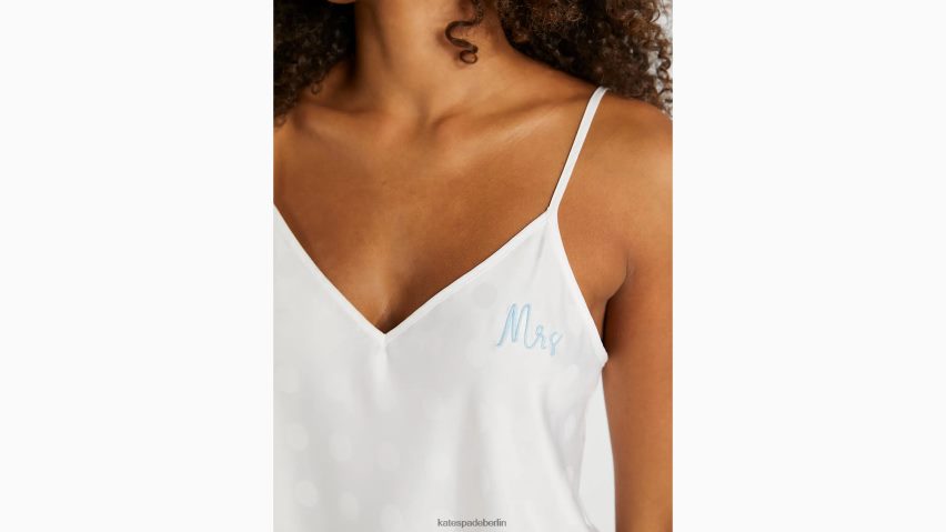 de Kate Spade Frauen Frau Pyjama-Set cremefarbener Punkt NB82J2830 Bekleidung