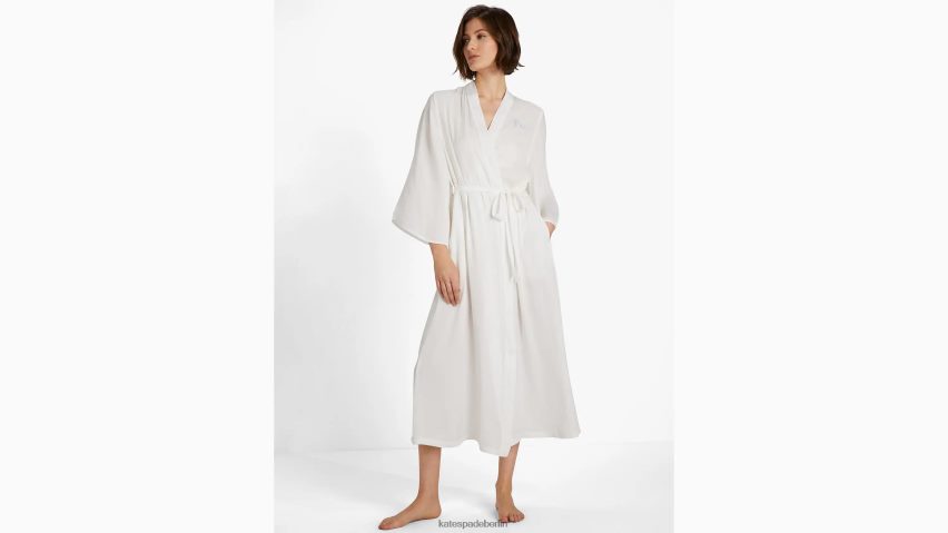 de Kate Spade Frauen Frau lange Robe cremefarben NB82J2837 Bekleidung