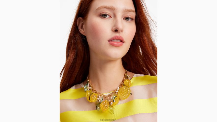 de Kate Spade Frauen Fresh-Squeeze-Statement-Halskette gelbes Multi NB82J2999 Zubehör