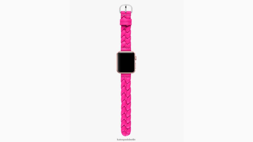 de Kate Spade Frauen Geflochtenes Lederband 38–49 mm für Apple Watch Rosa NB82J21060 Zubehör