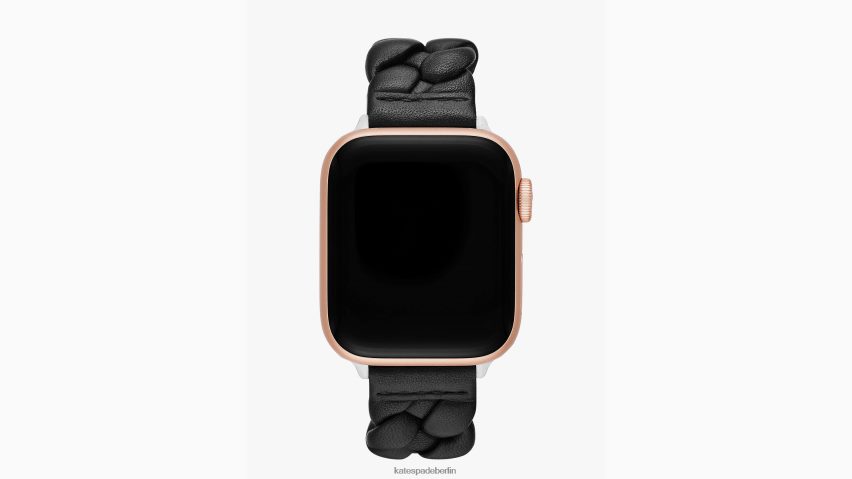 de Kate Spade Frauen Geflochtenes Lederband 38–49 mm für Apple Watch Schwarz NB82J21119 Zubehör