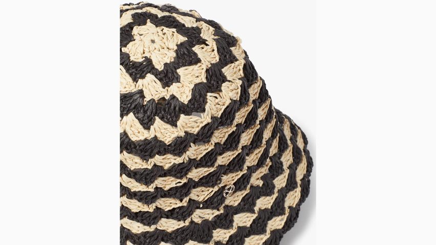 de Kate Spade Frauen Gehäkelter Fischerhut mit Küstenstreifen natur/schwarz NB82J21379 Zubehör