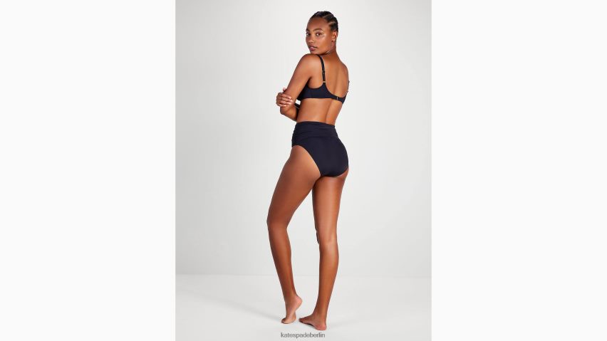 de Kate Spade Frauen Gerafftes Bügel-Bikinioberteil Schwarz NB82J2797 Bekleidung