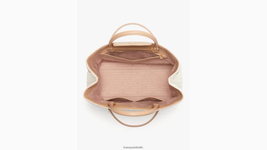 de Kate Spade Frauen Gesteppte mittelgroße wandelbare Shopper-Tasche „Evelyn“ Elfenbein NB82J2275 Zubehör