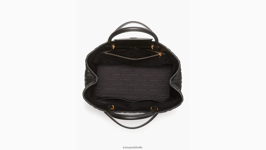 de Kate Spade Frauen Gesteppte mittelgroße wandelbare Shopper-Tasche „Evelyn“ Schwarz NB82J2274 Zubehör
