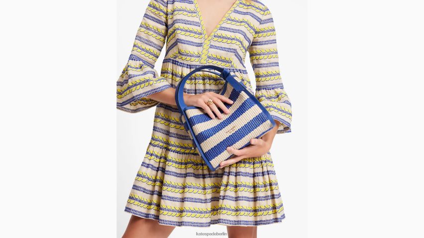 de Kate Spade Frauen Gestreifte mittelgroße Umhängetasche von Knott klassisches Blau-Multi NB82J2118 Zubehör