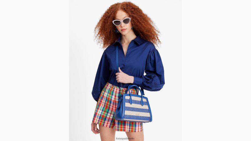 de Kate Spade Frauen Gestreifte mittelgroße Umhängetasche von Knott klassisches Blau-Multi NB82J2159 Zubehör