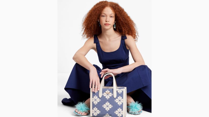 de Kate Spade Frauen Gestuftes Maxikleid aus Popeline Französische Marine NB82J2715 Bekleidung