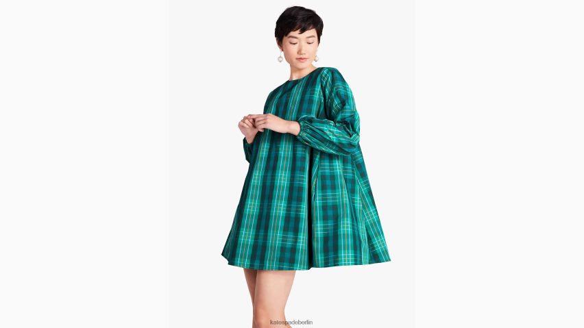 de Kate Spade Frauen Gewächshaus kariertes Ella-Kleid Pinienhain NB82J2905 Bekleidung