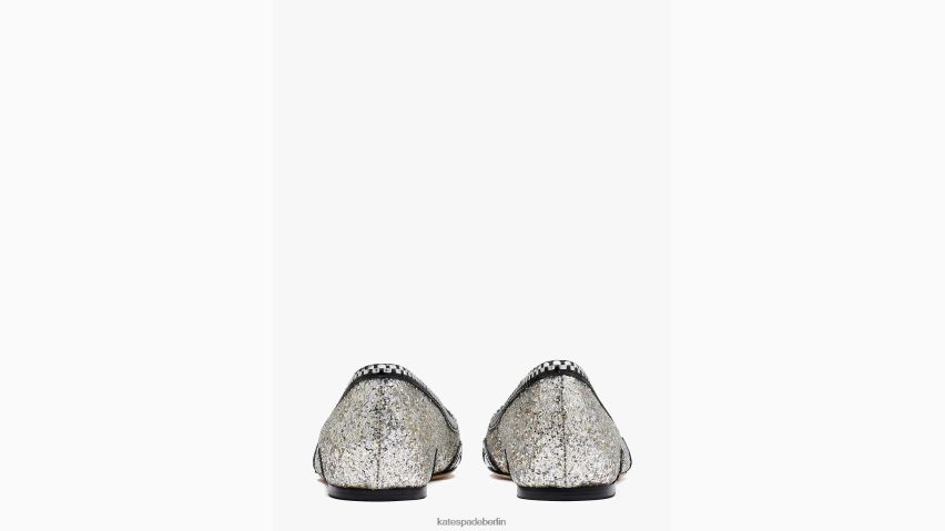 de Kate Spade Frauen Gogo-Taxi-Wohnungen Silber Gold NB82J2649 Schuhwerk