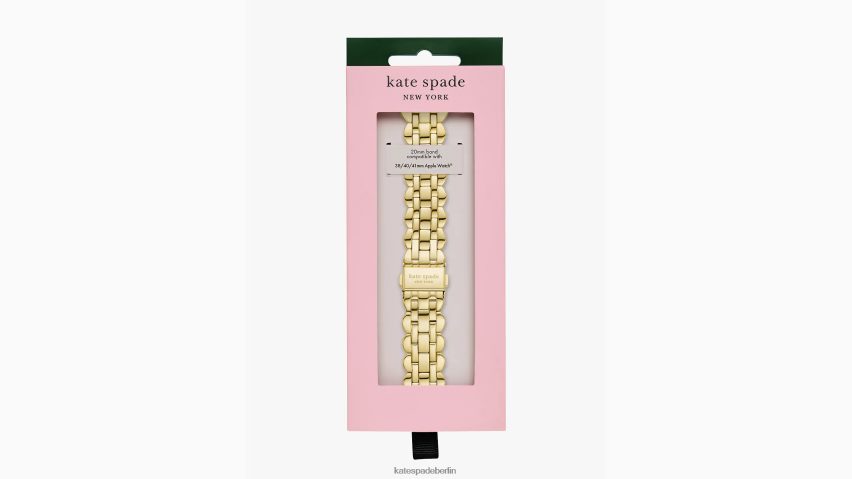 de Kate Spade Frauen Goldfarbenes gewelltes Edelstahlarmband mit 38/40-mm-Band für die Apple Watch Gold NB82J21148 Zubehör