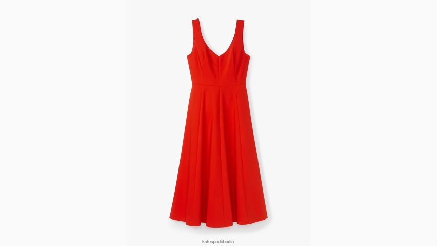 de Kate Spade Frauen Grace-Kleid aus Twill frische Tomate NB82J2699 Bekleidung