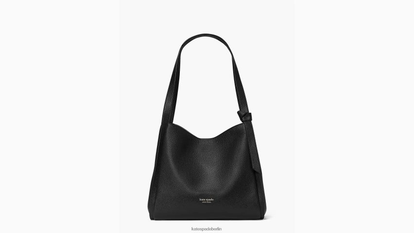 de Kate Spade Frauen Große Knoten-Umhängetasche Schwarz NB82J2143 Zubehör