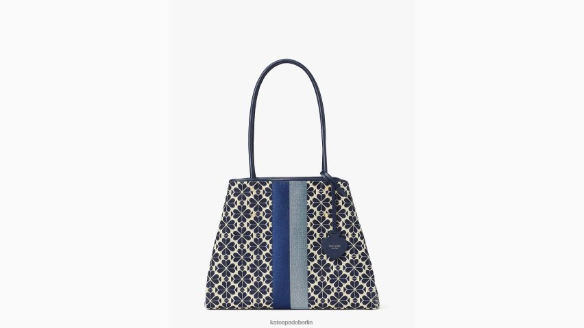 de Kate Spade Frauen Große Tragetasche mit Blumen-Jacquard-Streifen blau-multi NB82J2206 Zubehör