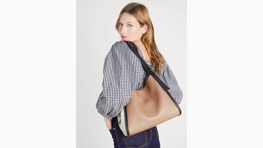 de Kate Spade Frauen Große Umhängetasche in Knott-Farbblockoptik Kraftpapier multi NB82J2156 Zubehör