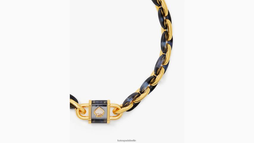 de Kate Spade Frauen Halskette mit Schloss und Statement-Gliedern Marine NB82J21020 Zubehör