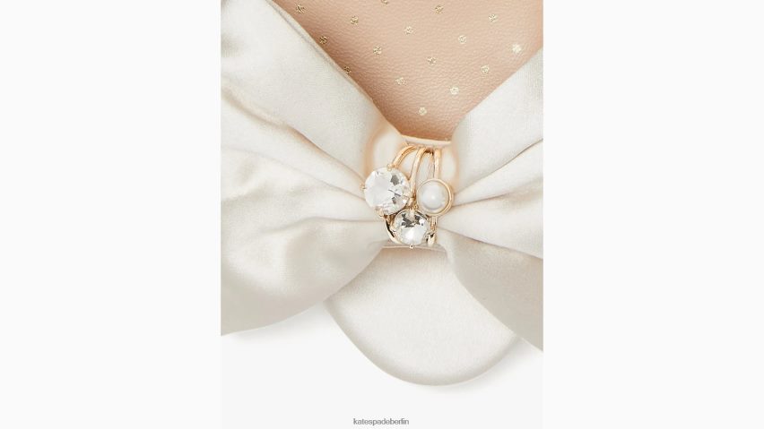 de Kate Spade Frauen Happily Slingback-Pumps Elfenbein Braut NB82J2555 Schuhwerk