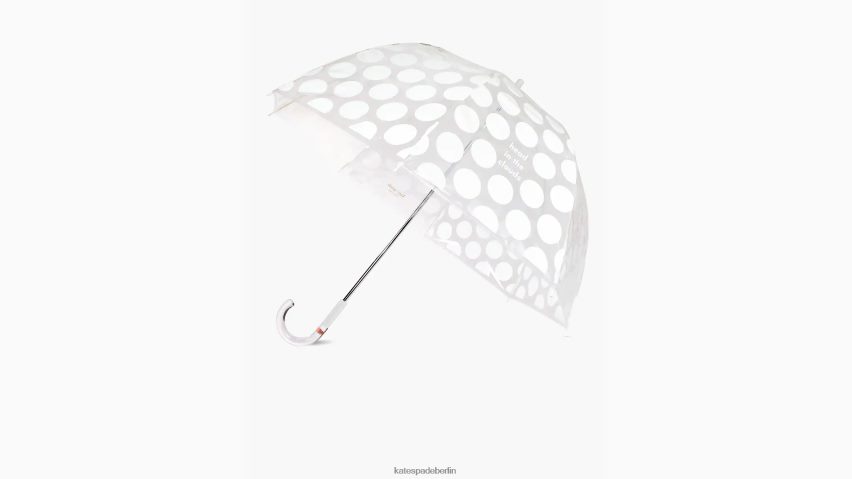 de Kate Spade Frauen Head in the Clouds Jumbo Dot Clear Regenschirm klares Weiß NB82J21367 Zubehör