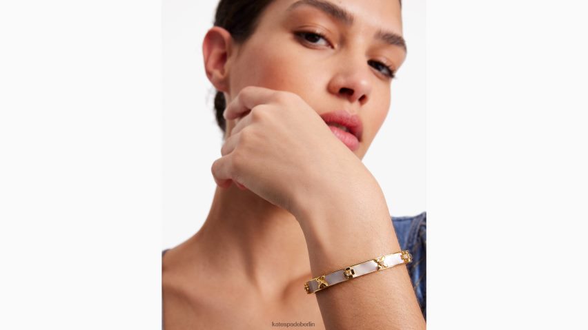 de Kate Spade Frauen Heritage Bloom-Armreif mit Scharnier creme/gold NB82J21150 Zubehör
