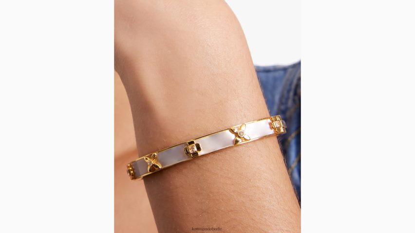de Kate Spade Frauen Heritage Bloom-Armreif mit Scharnier creme/gold NB82J21150 Zubehör