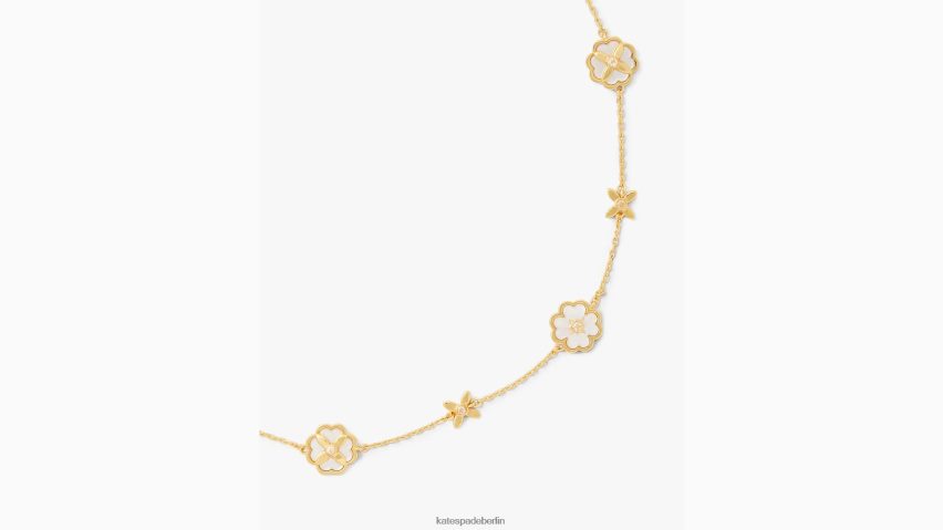 de Kate Spade Frauen Heritage Bloom Scatter-Halskette creme/gold NB82J21169 Zubehör