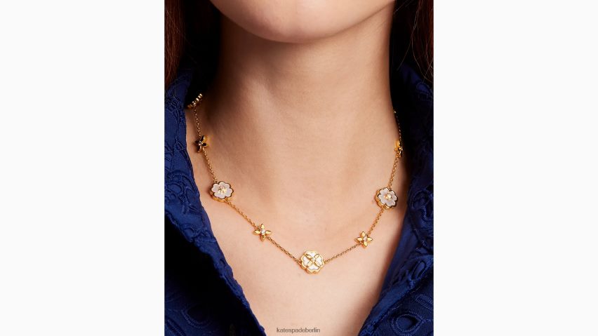 de Kate Spade Frauen Heritage Bloom Scatter-Halskette creme/gold NB82J21169 Zubehör