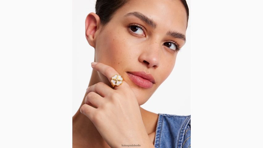 de Kate Spade Frauen Heritage Bloom Siegelring creme/gold NB82J21117 Zubehör