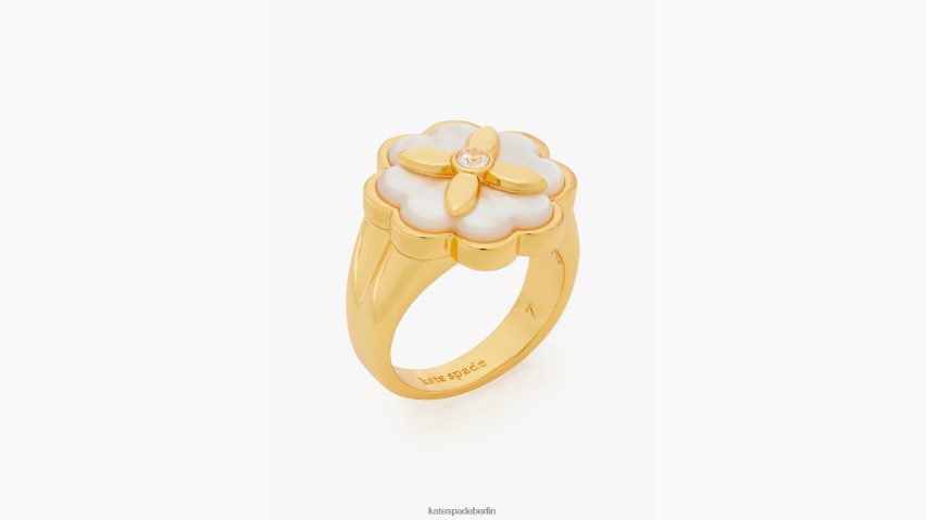 de Kate Spade Frauen Heritage Bloom Siegelring creme/gold NB82J21117 Zubehör