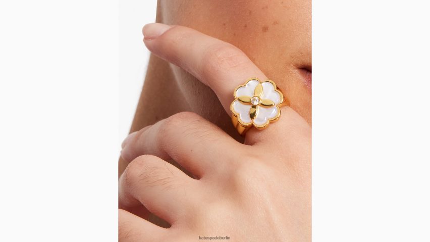 de Kate Spade Frauen Heritage Bloom Siegelring creme/gold NB82J21117 Zubehör