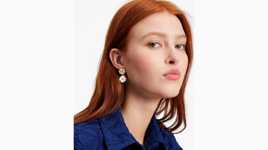 de Kate Spade Frauen Heritage Bloom-Tropfenohrringe creme/gold NB82J21195 Zubehör