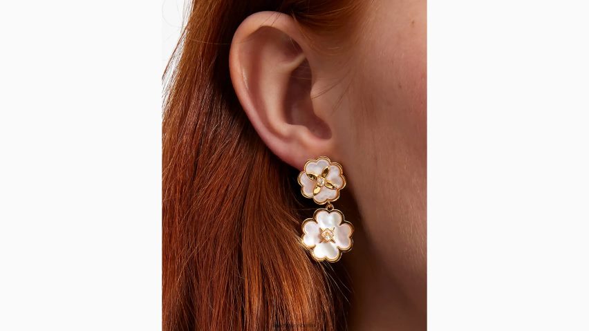 de Kate Spade Frauen Heritage Bloom-Tropfenohrringe creme/gold NB82J21195 Zubehör